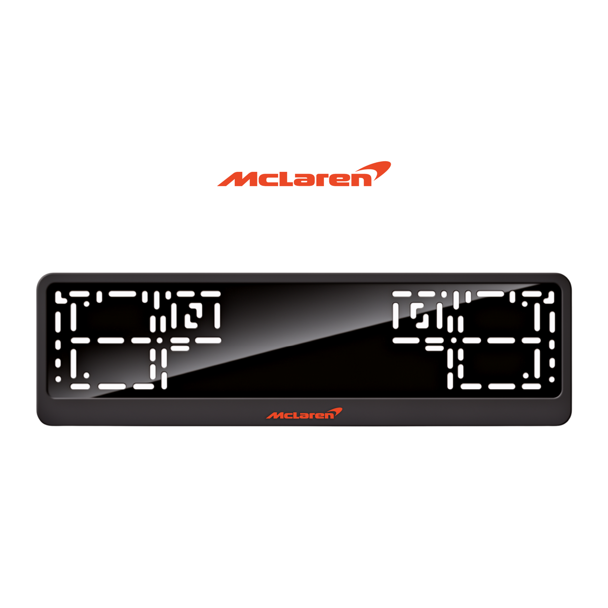 Cadres de plaque d'immatriculation McLaren - Rouge - CLASSIC