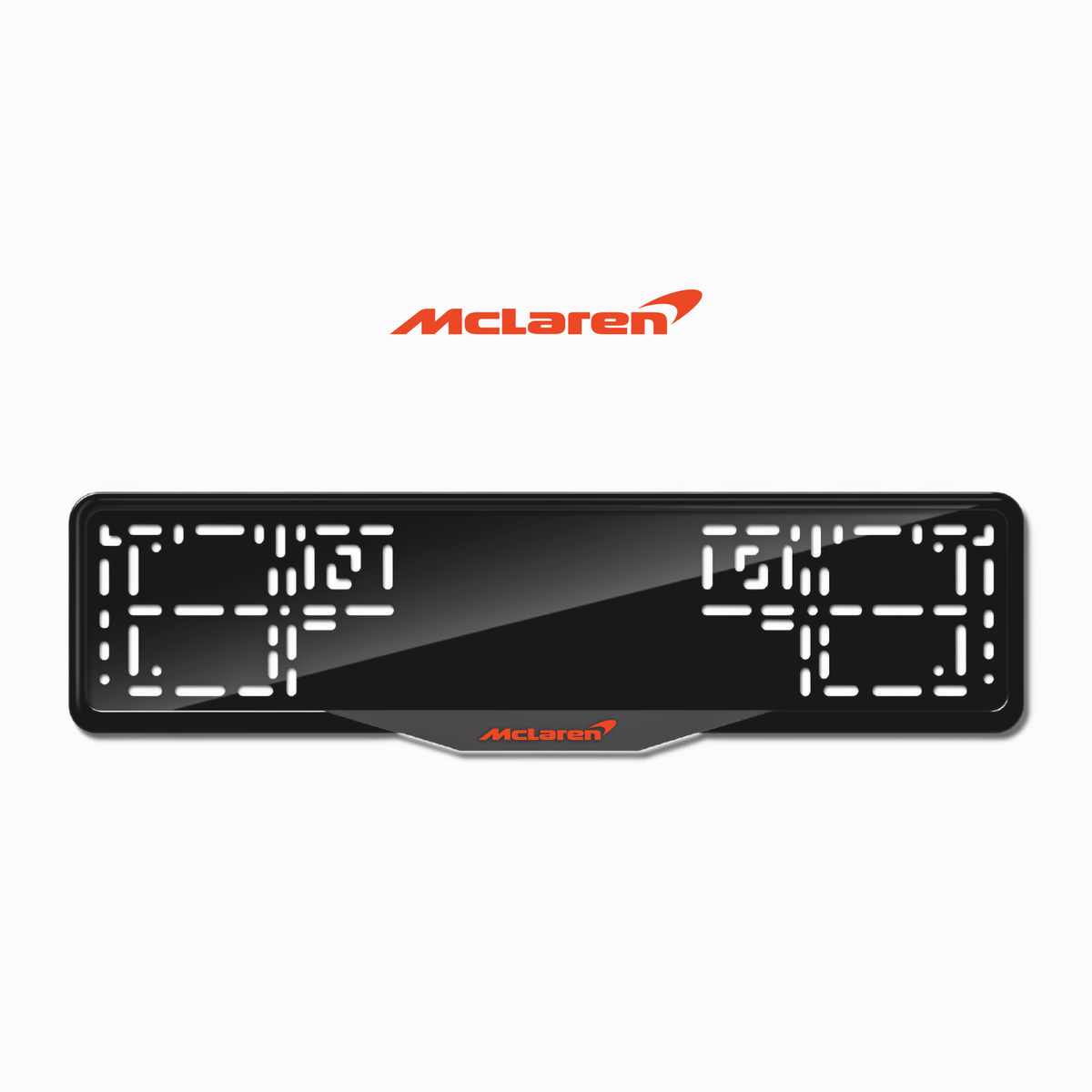 Cadres de plaque d'immatriculation McLaren - Rouge - SATIN