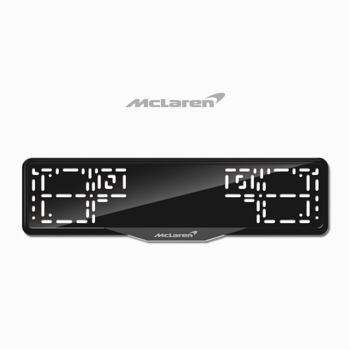 Cadres de plaque d'immatriculation McLaren - Gris - SATIN