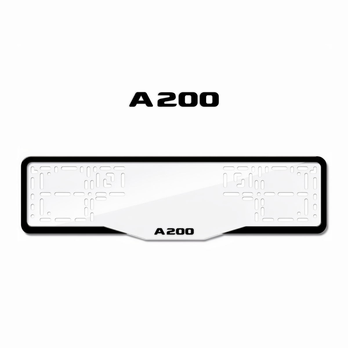 Cadres de plaque d'immatriculation A200 - Noir - GLASS