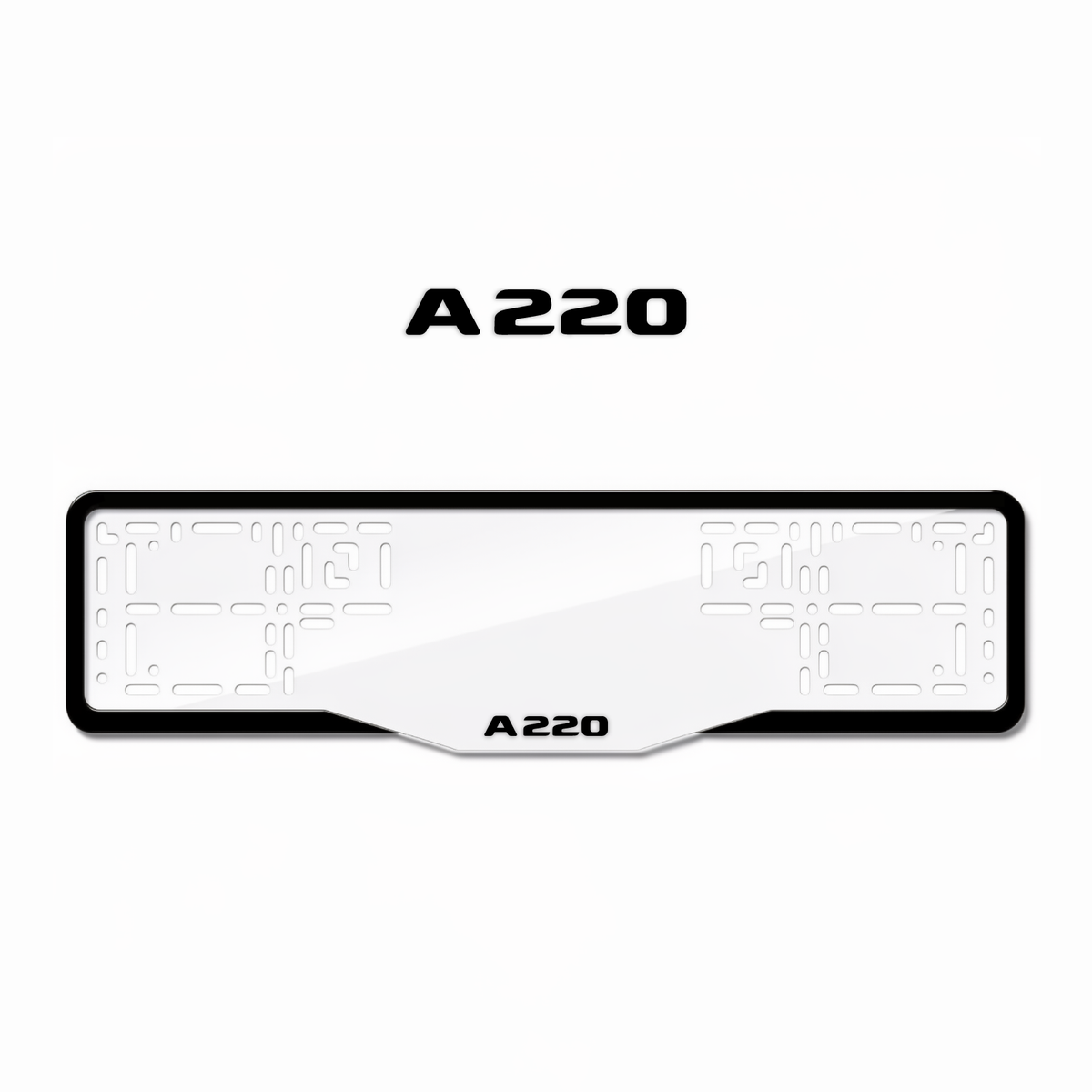 Cadres de plaque d'immatriculation A220 - Noir - GLASS