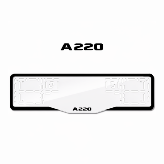 Cadres de plaque d'immatriculation A220 - Noir - GLASS