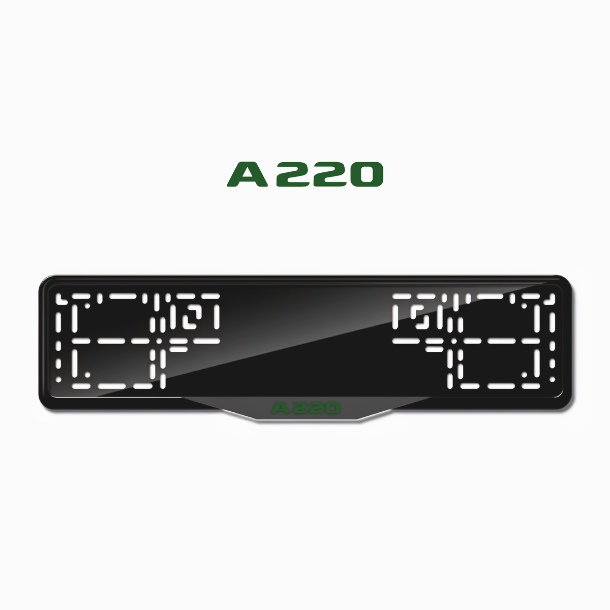 Cadres de plaque d'immatriculation A220 - Vert - SATIN