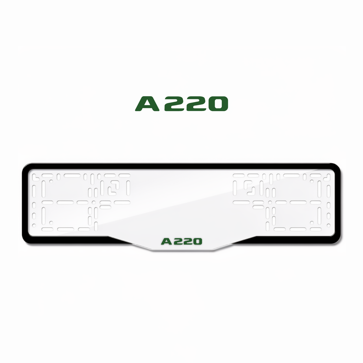 Cadres de plaque d'immatriculation A220 - Vert - GLASS