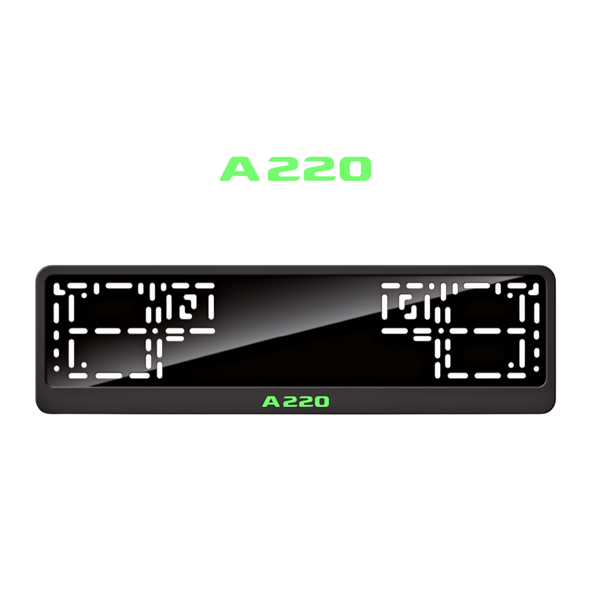 Cadres de plaque d'immatriculation A220 - Vert néon - CLASSIC