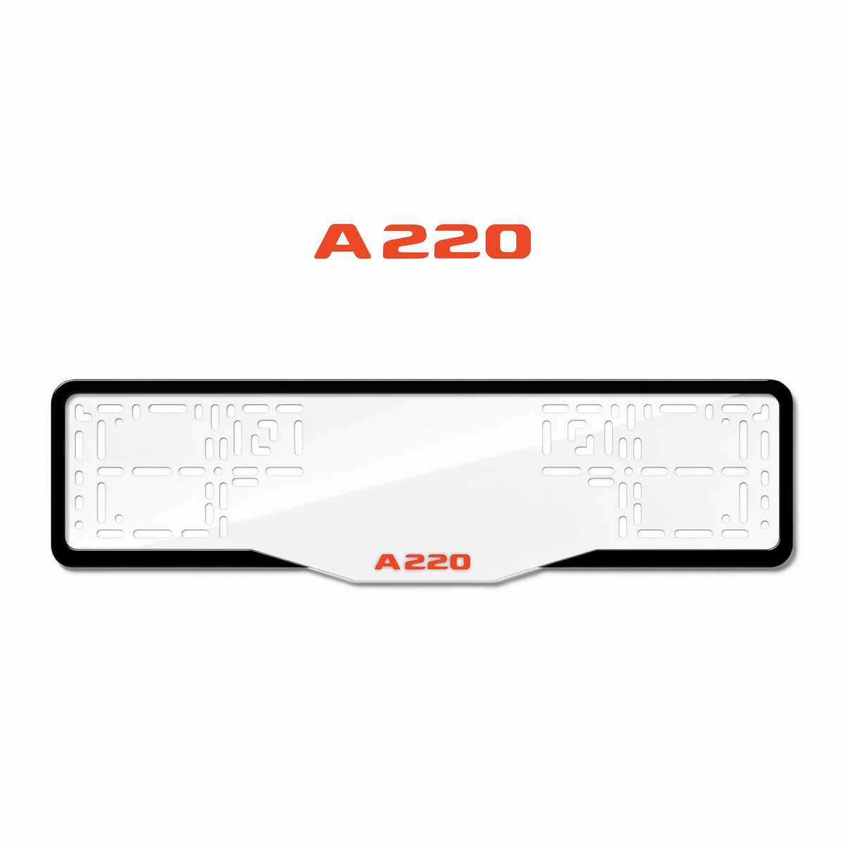 Cadres de plaque d'immatriculation A220 - Rouge - GLASS