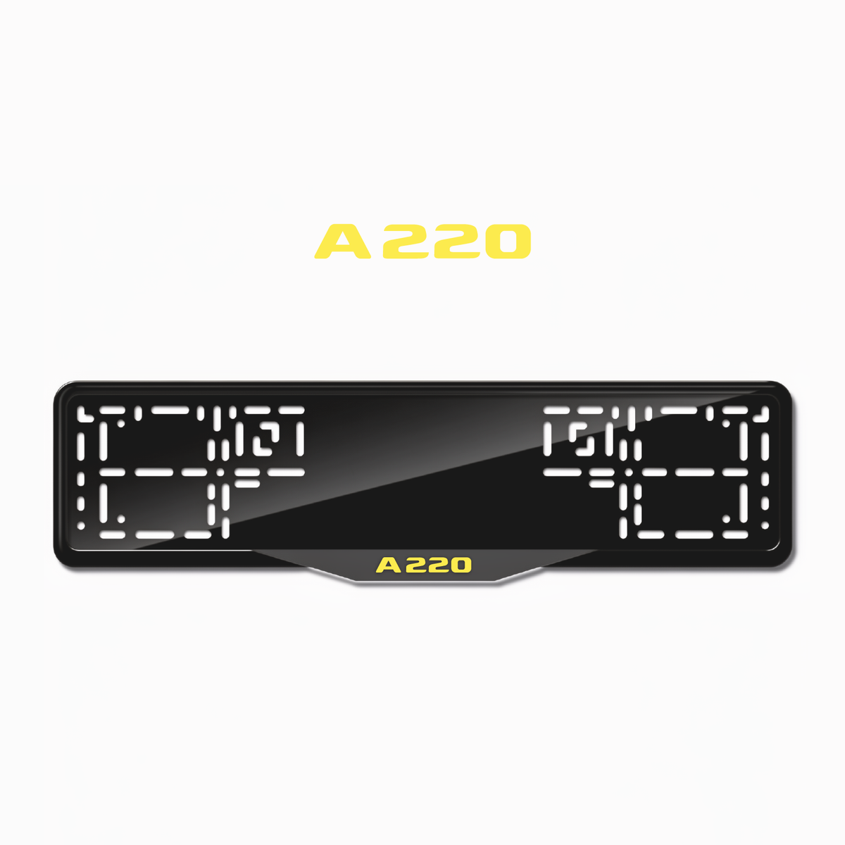 Cadres de plaque d'immatriculation A220 - Jaune - SATIN