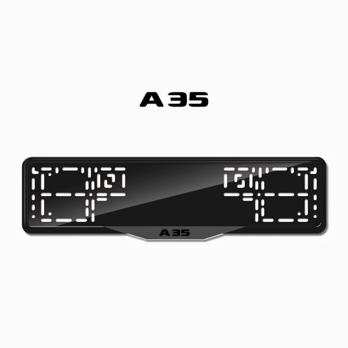 Cadres de plaque d'immatriculation A35 - Noir - SATIN