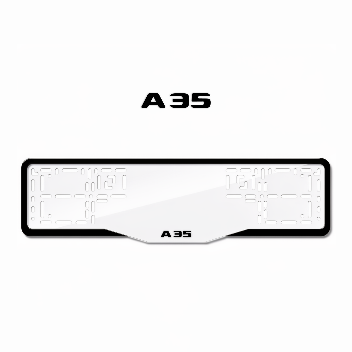 Cadres de plaque d'immatriculation A35 - Noir - GLASS