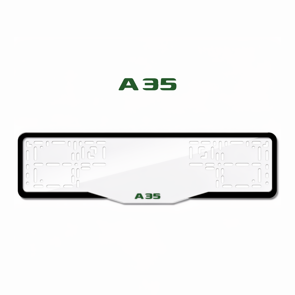 Cadres de plaque d'immatriculation A35 - Vert - GLASS