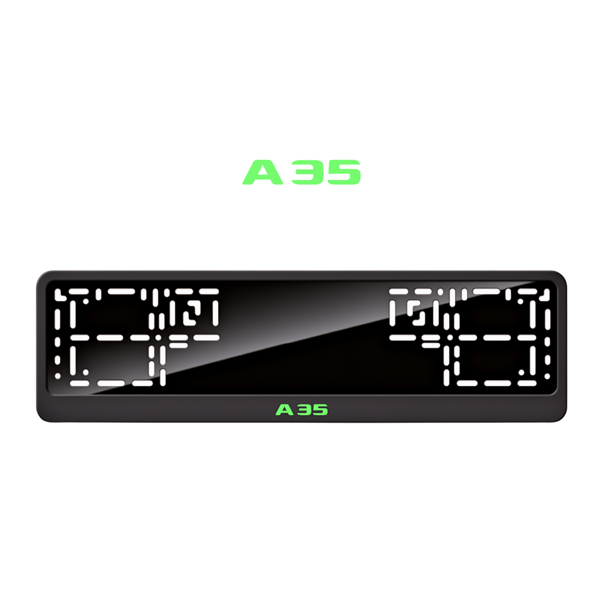 Cadres de plaque d'immatriculation A35 - Vert néon - CLASSIC