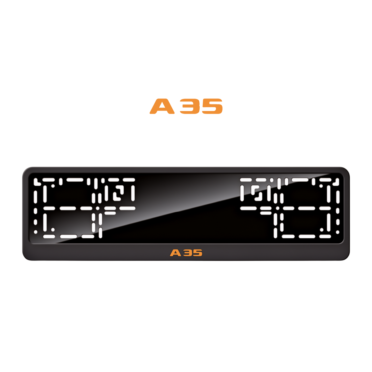Cadres de plaque d'immatriculation A35 - Orange Hermès - CLASSIC