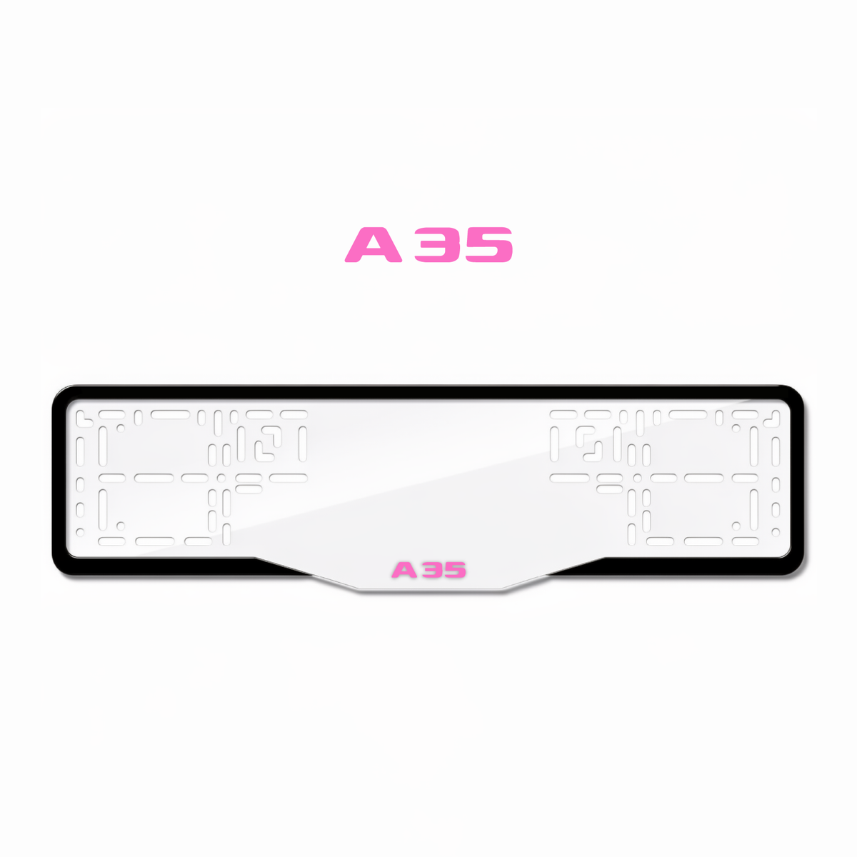 Cadres de plaque d'immatriculation A35 - Rose - GLASS