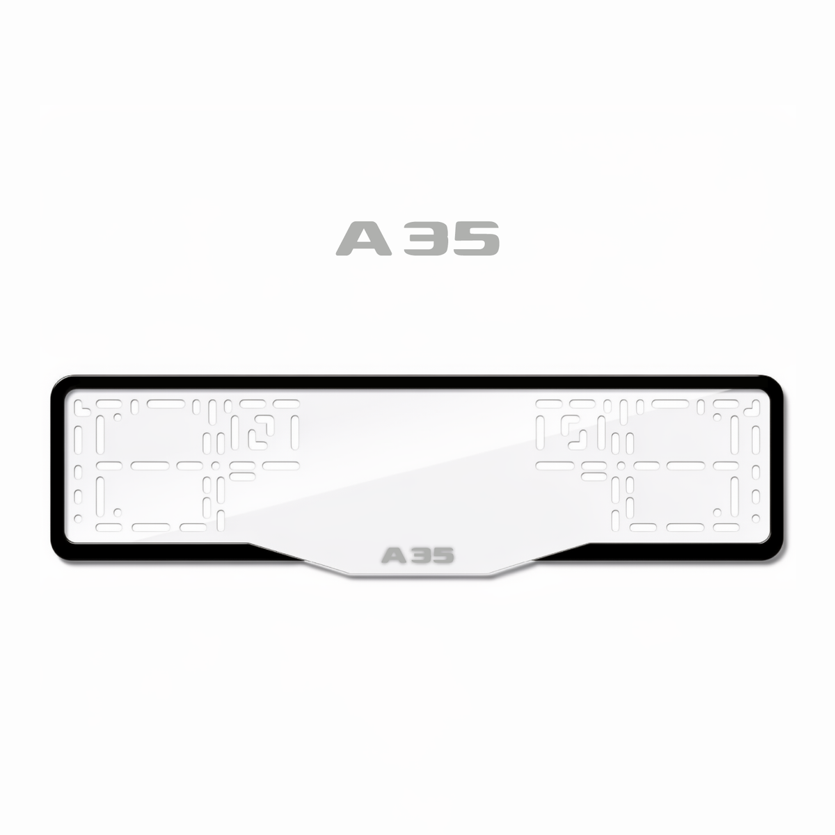 Cadres de plaque d'immatriculation A35 - Gris - GLASS
