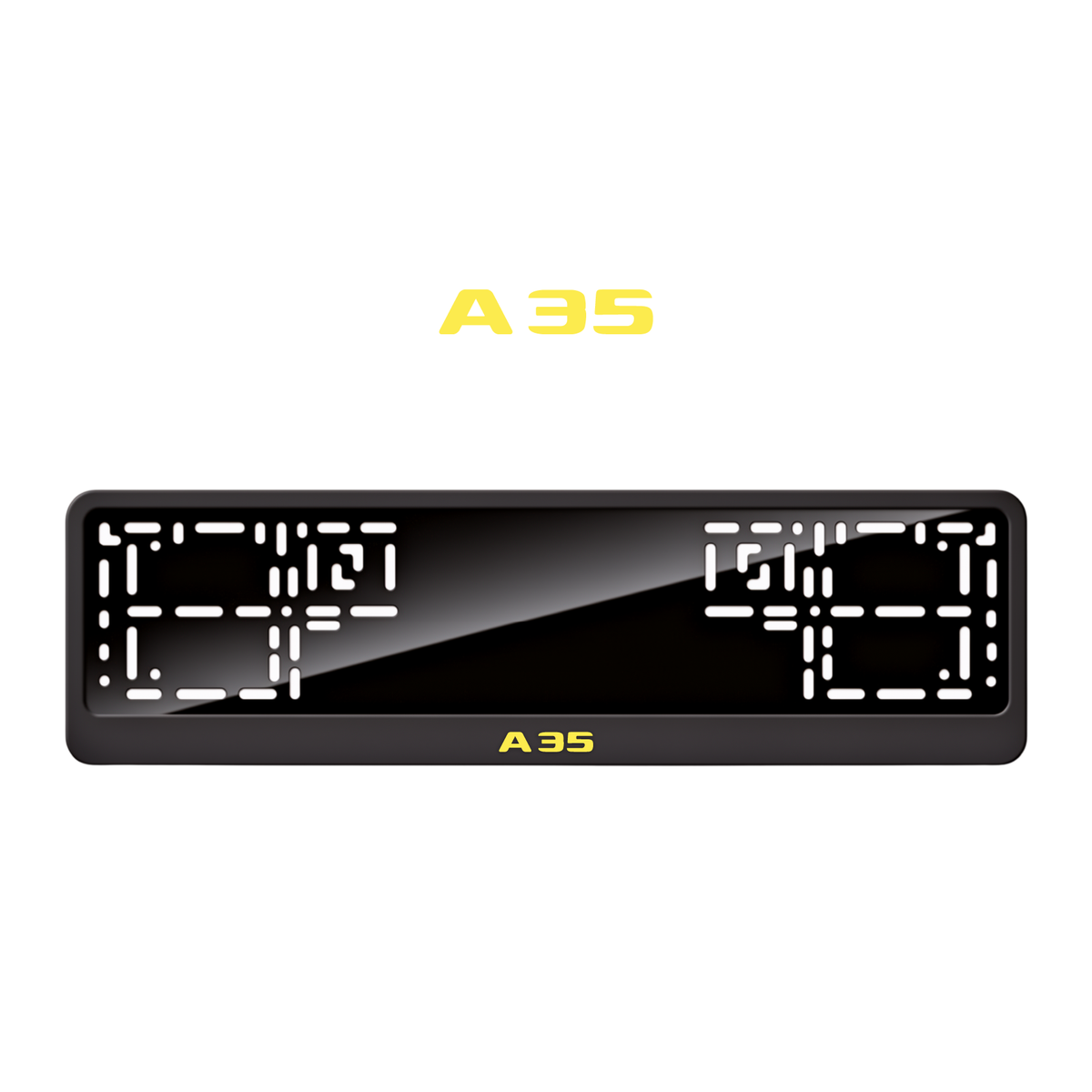 Cadres de plaque d'immatriculation A35 - Jaune - CLASSIC