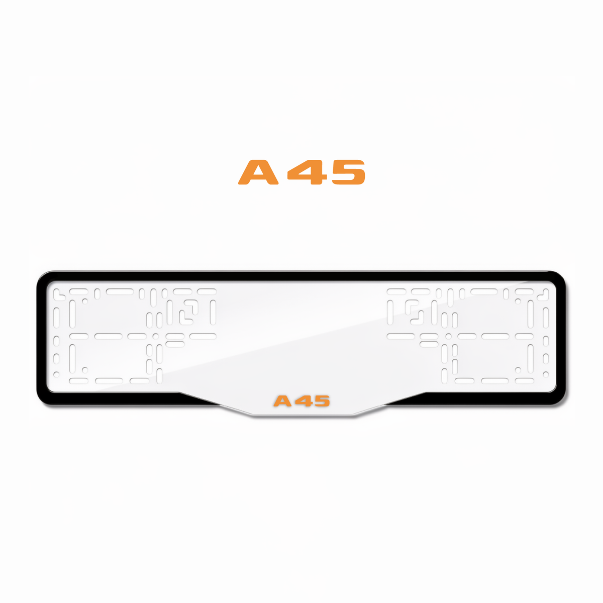Cadres de plaque d'immatriculation A45 - Orange Hermès - GLASS