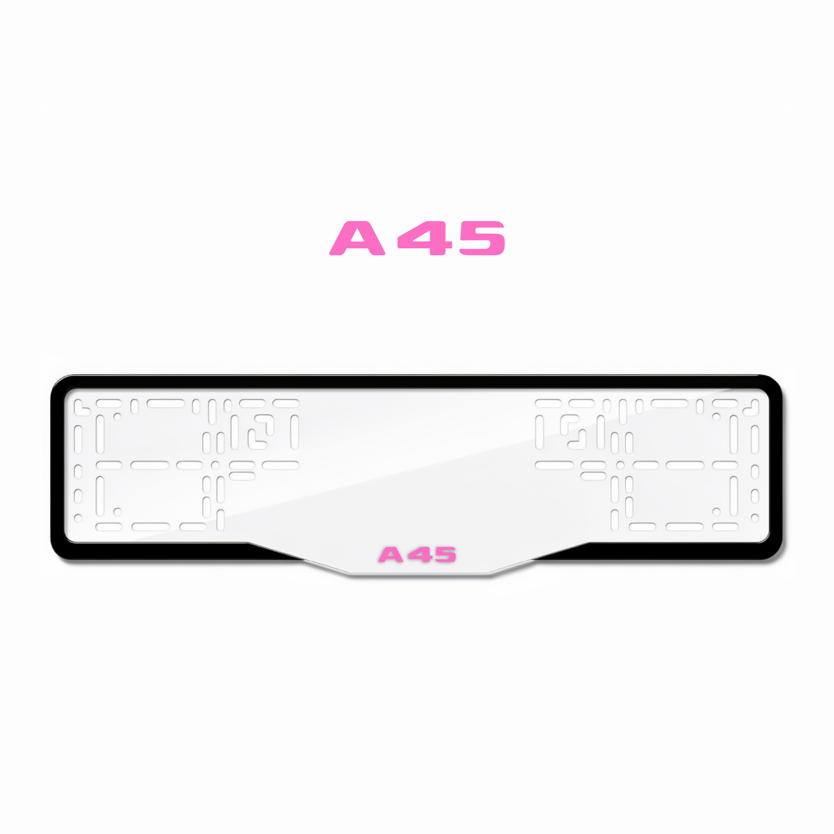 Cadres de plaque d'immatriculation A45 - Rose - GLASS