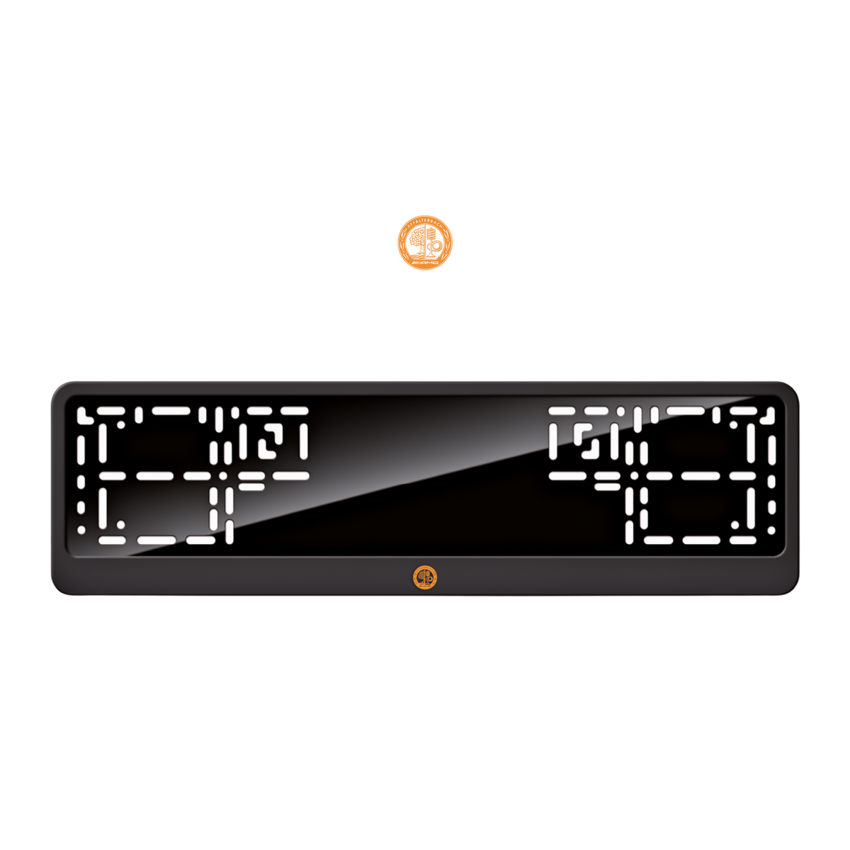 Cadres de plaque d'immatriculation AMG Affalterbach - Orange Hermès - CLASSIC