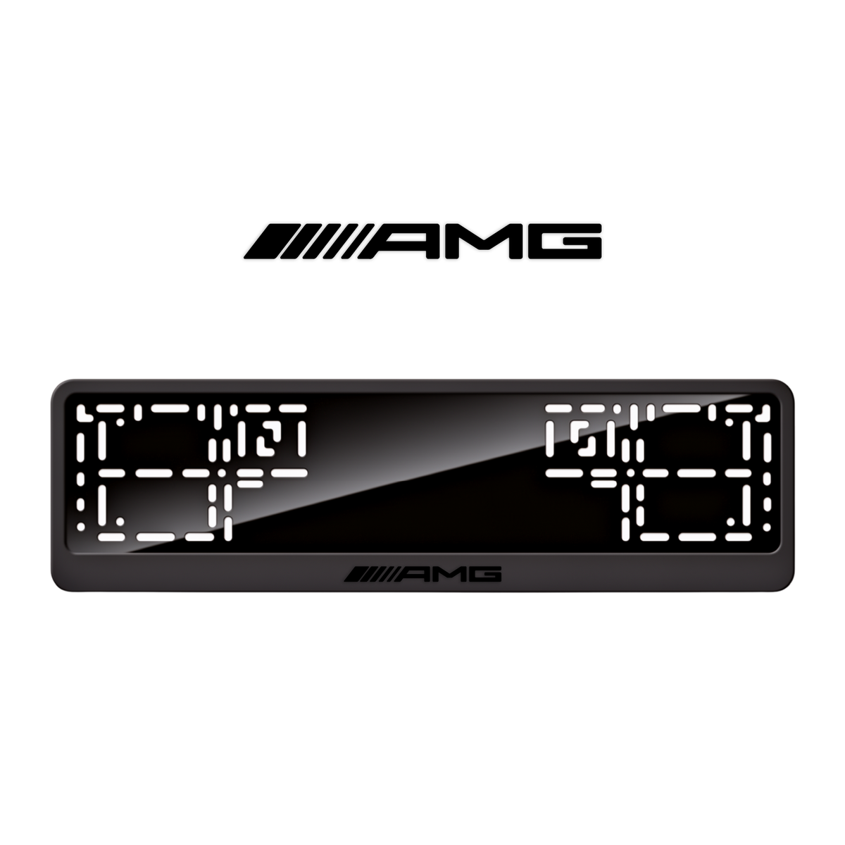 Cadres de plaque d'immatriculation AMG - Noir - CLASSIC