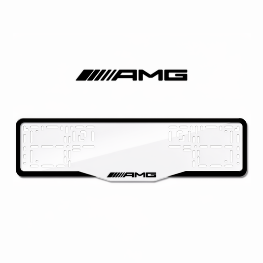 Cadres de plaque d'immatriculation AMG - Noir - GLASS