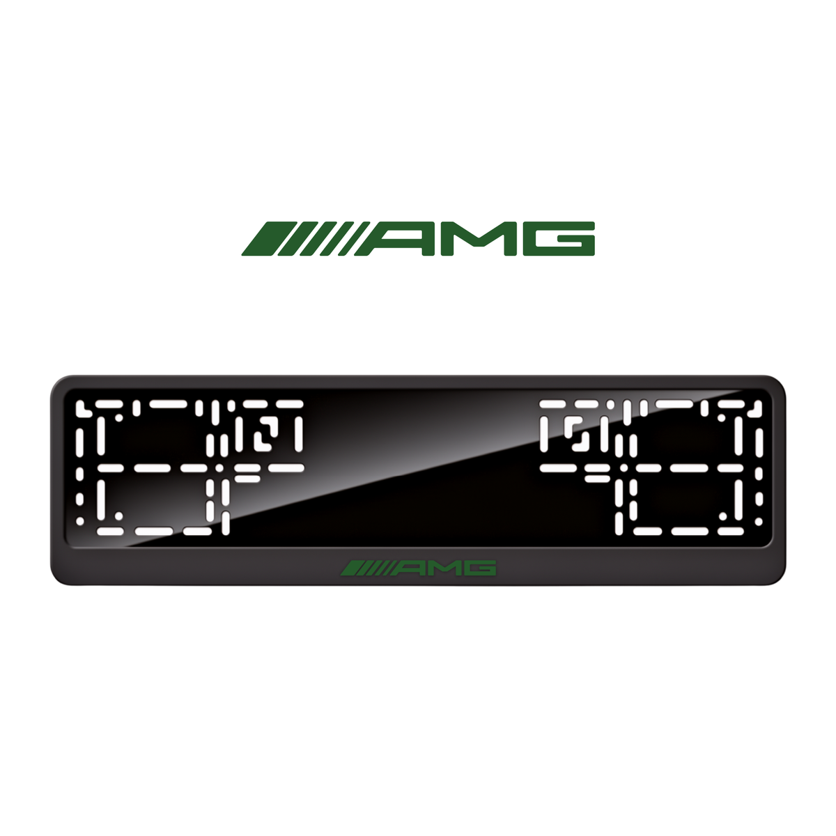 Cadres de plaque d'immatriculation AMG - Vert - CLASSIC