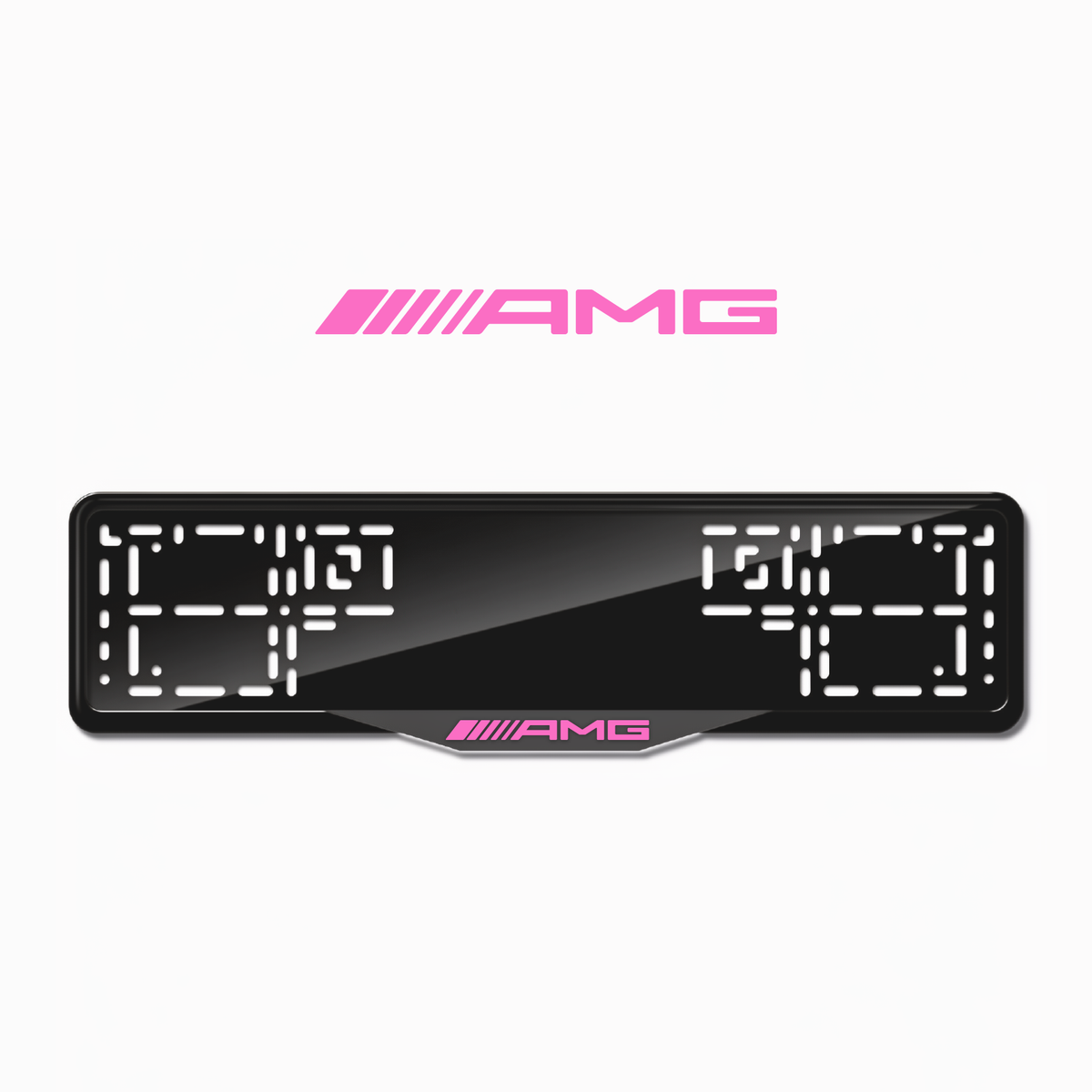 Cadres de plaque d'immatriculation AMG - Rose - SATIN