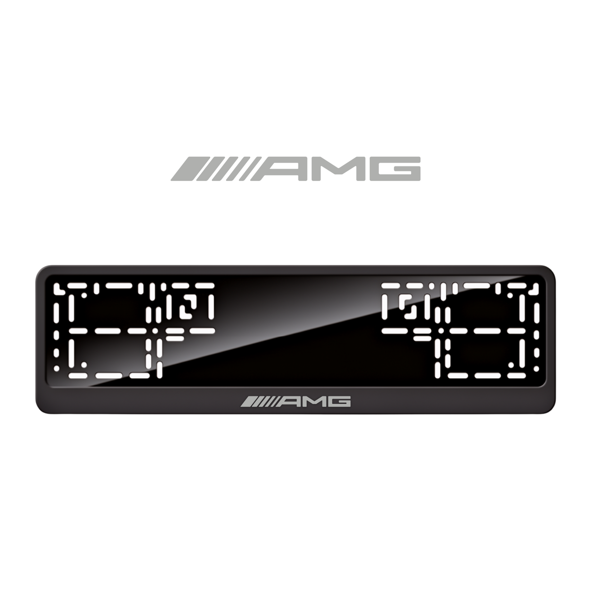 Cadres de plaque d'immatriculation AMG - Gris - CLASSIC