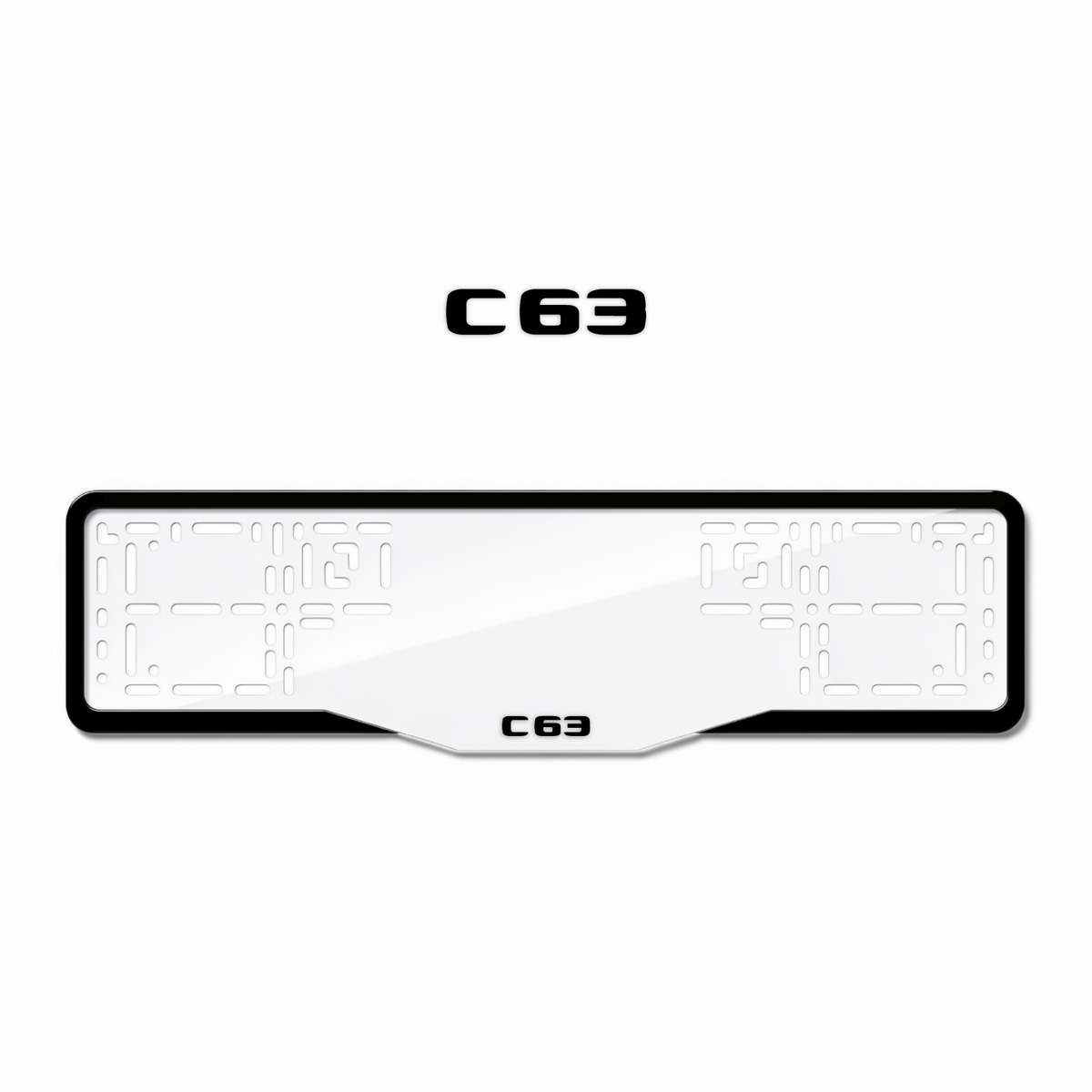 Cadres de plaque d'immatriculation C63 - Noir - GLASS