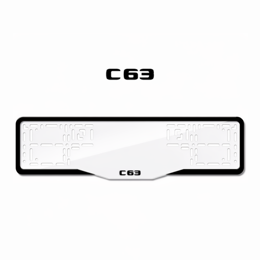 Cadres de plaque d'immatriculation C63 - Noir - GLASS