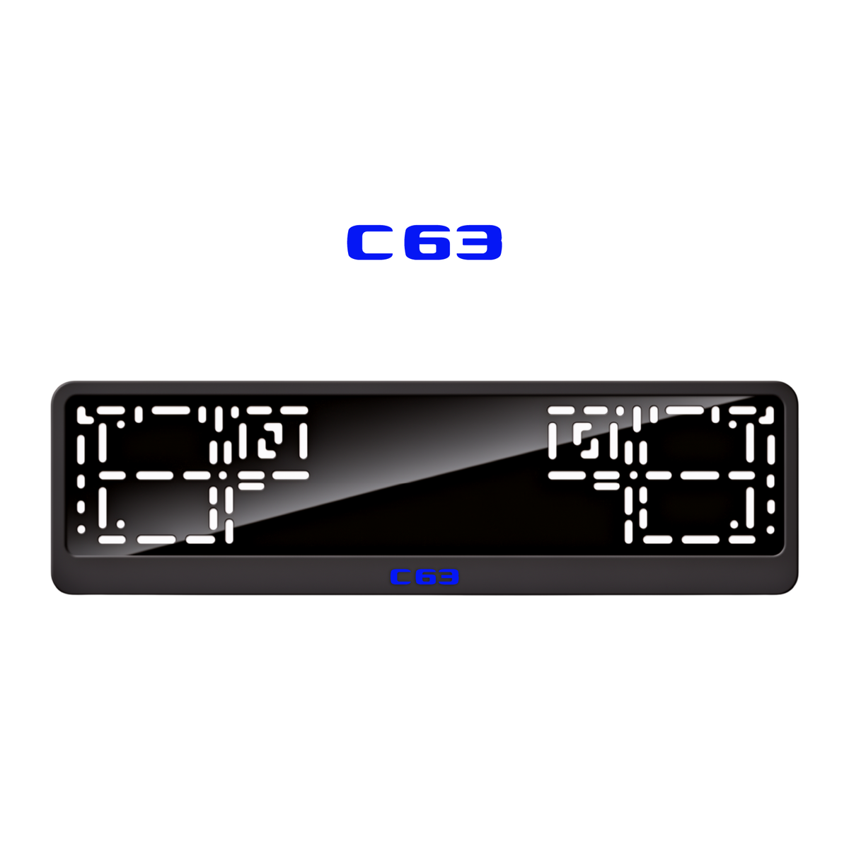 Cadres de plaque d'immatriculation C63 - Bleu - CLASSIC