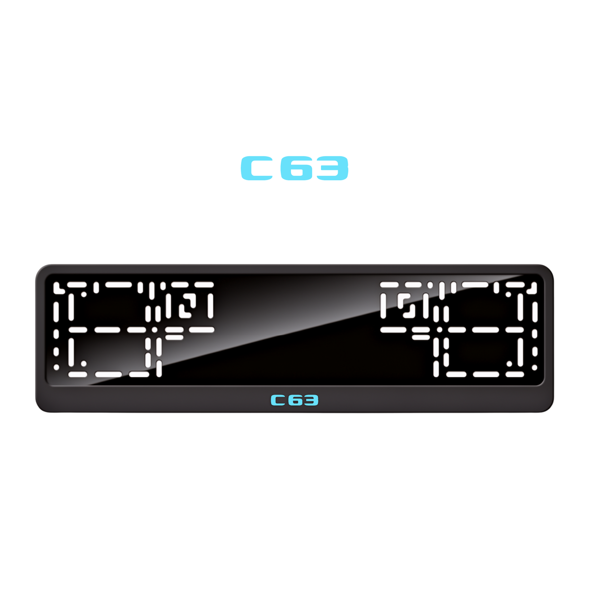 Cadres de plaque d'immatriculation C63 - Bleu Tiffany - CLASSIC