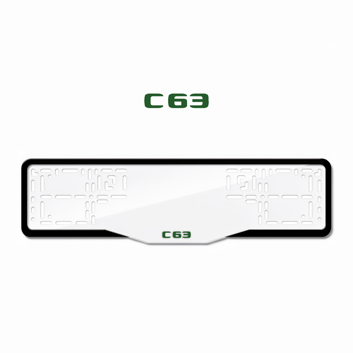Cadres de plaque d'immatriculation C63 - Vert - GLASS
