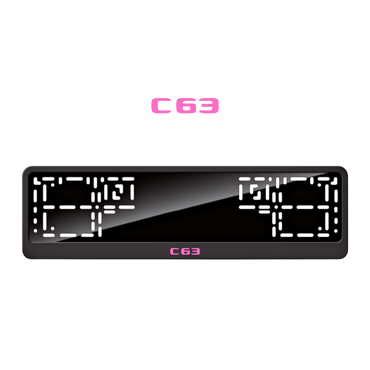 Cadres de plaque d'immatriculation C63 - Rose - CLASSIC