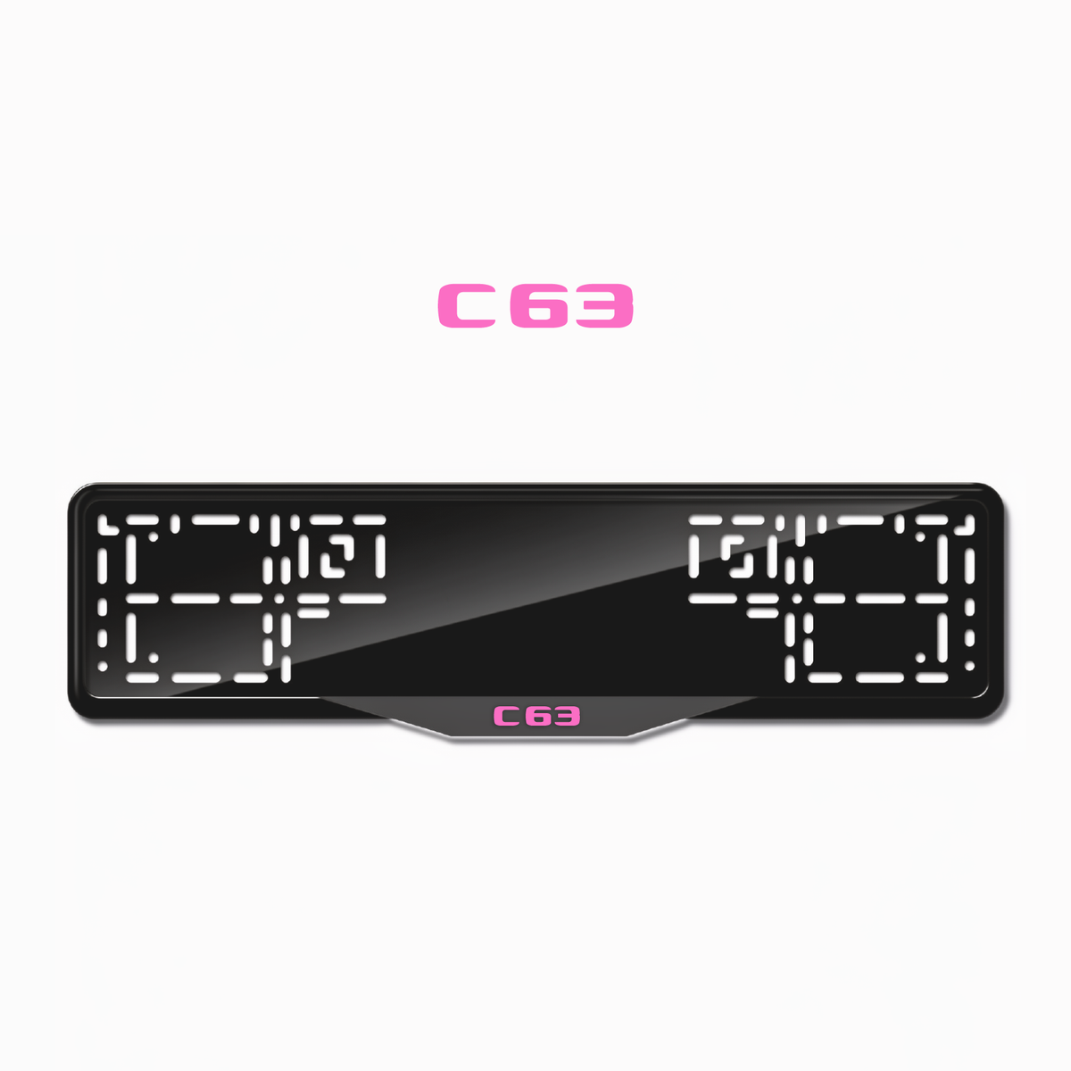 Cadres de plaque d'immatriculation C63 - Rose - SATIN