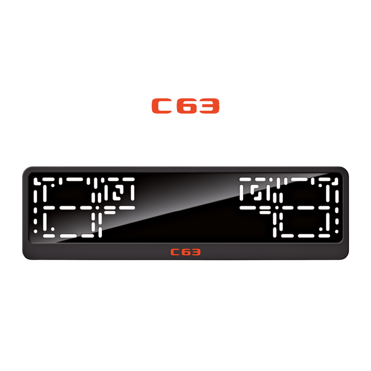Cadres de plaque d'immatriculation C63 - Rouge - CLASSIC