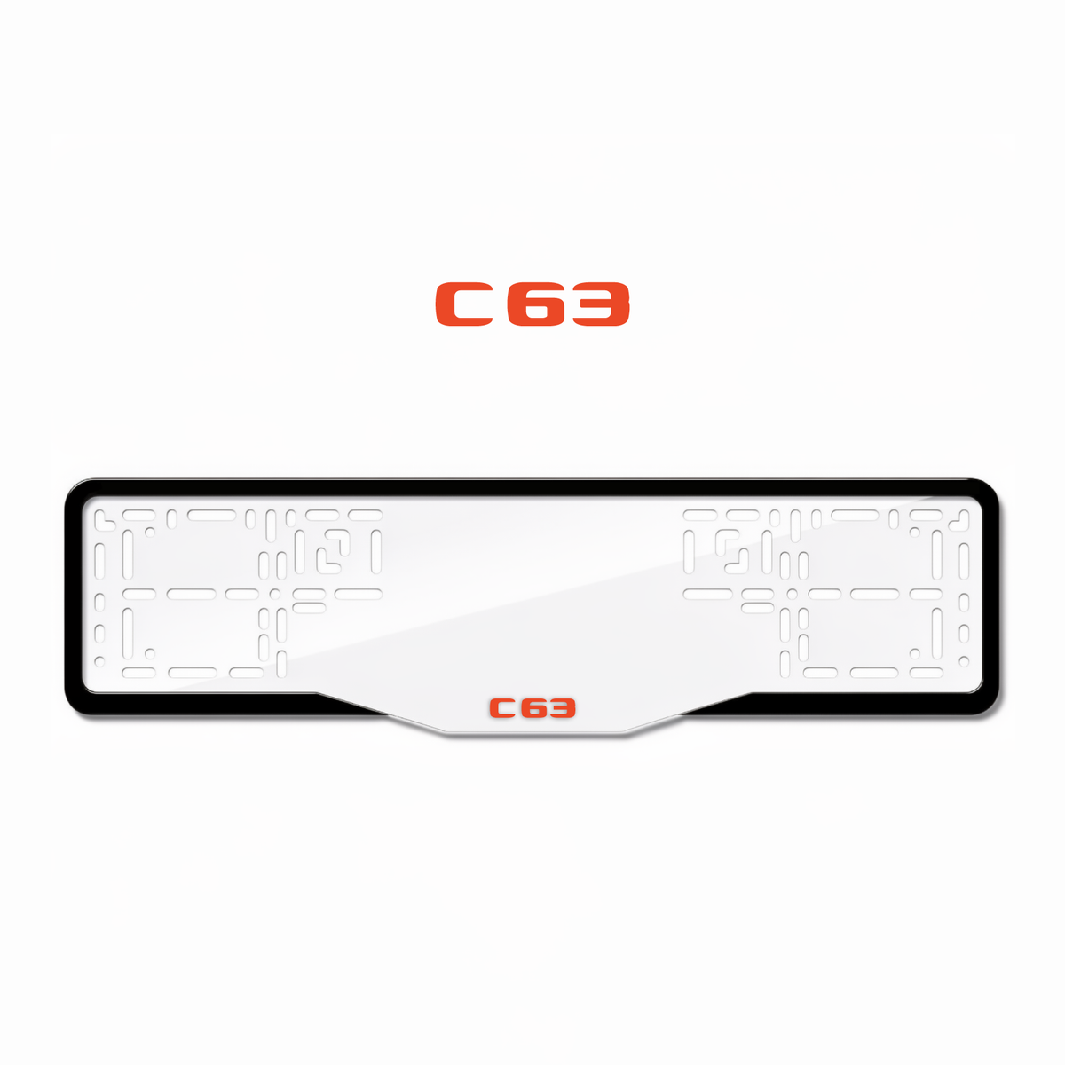 Cadres de plaque d'immatriculation C63 - Rouge - GLASS