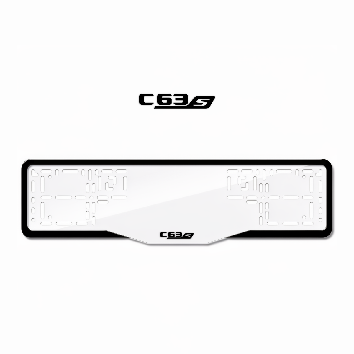 Cadres de plaque d'immatriculation C63 S - Noir - GLASS