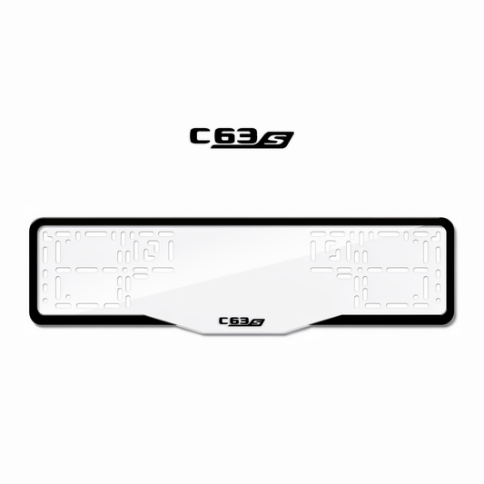 Cadres de plaque d'immatriculation C63 S - Noir - GLASS