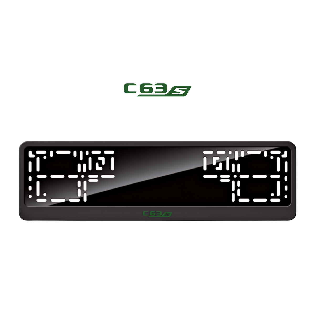 Cadres de plaque d'immatriculation C63 S - Vert - CLASSIC