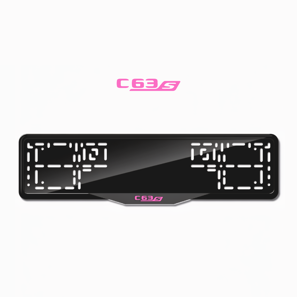 Cadres de plaque d'immatriculation C63 S - Rose - SATIN