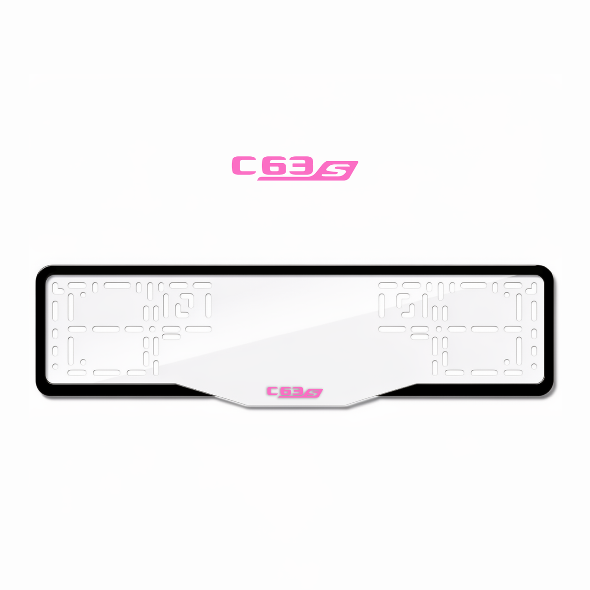 Cadres de plaque d'immatriculation C63 S - Rose - GLASS