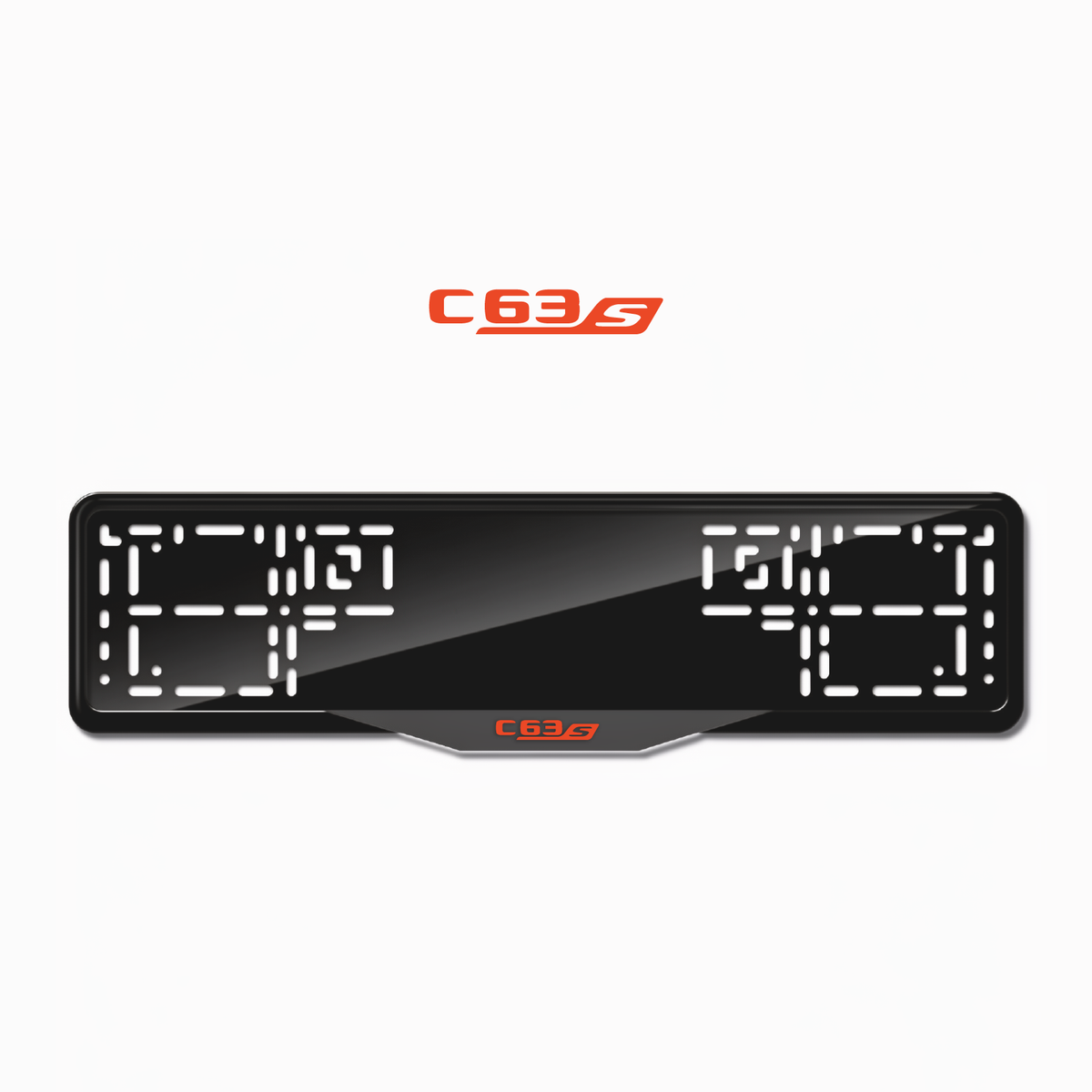 Cadres de plaque d'immatriculation C63 S - Rouge - SATIN