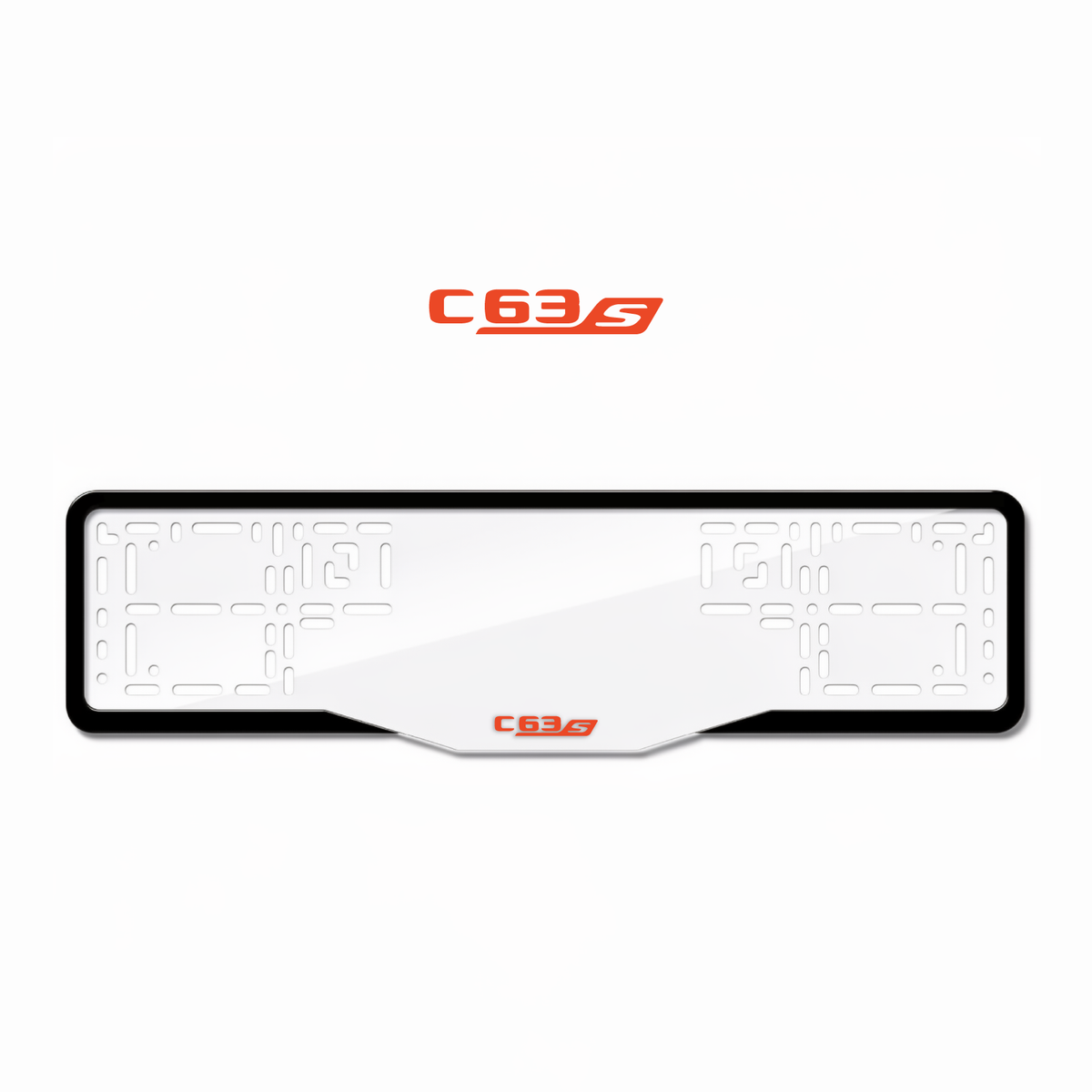 Cadres de plaque d'immatriculation C63 S - Rouge - GLASS