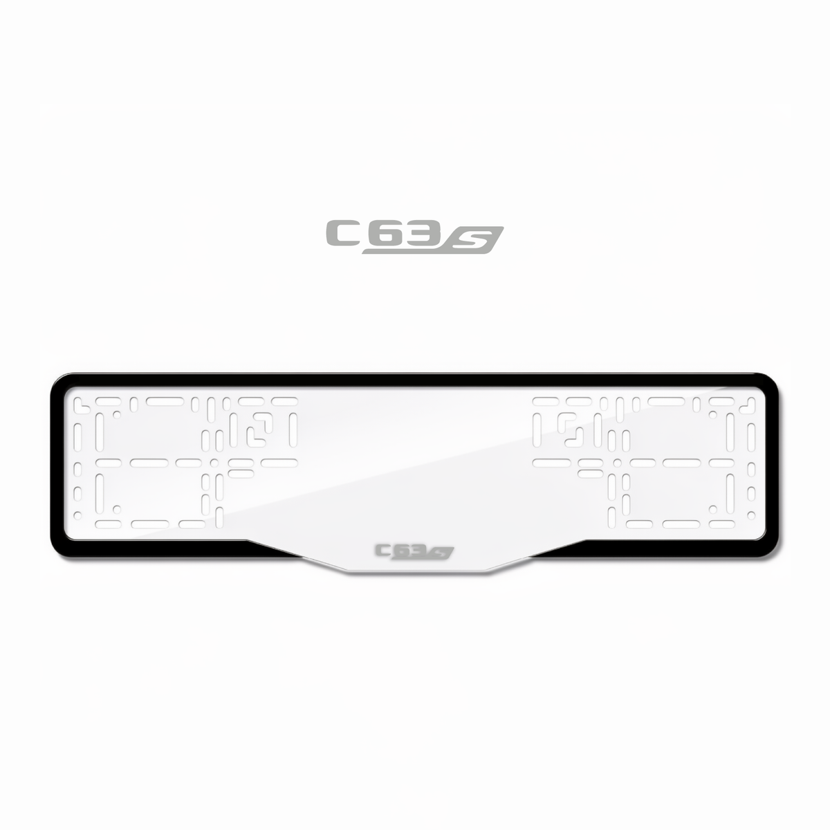 Cadres de plaque d'immatriculation C63 S - Gris - GLASS