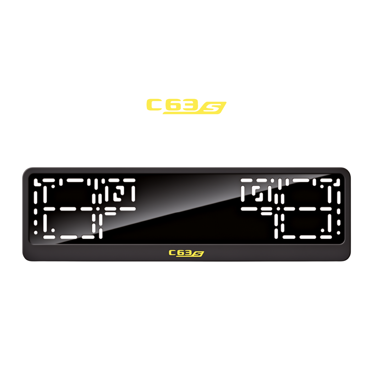 Cadres de plaque d'immatriculation C63 S - Jaune - CLASSIC