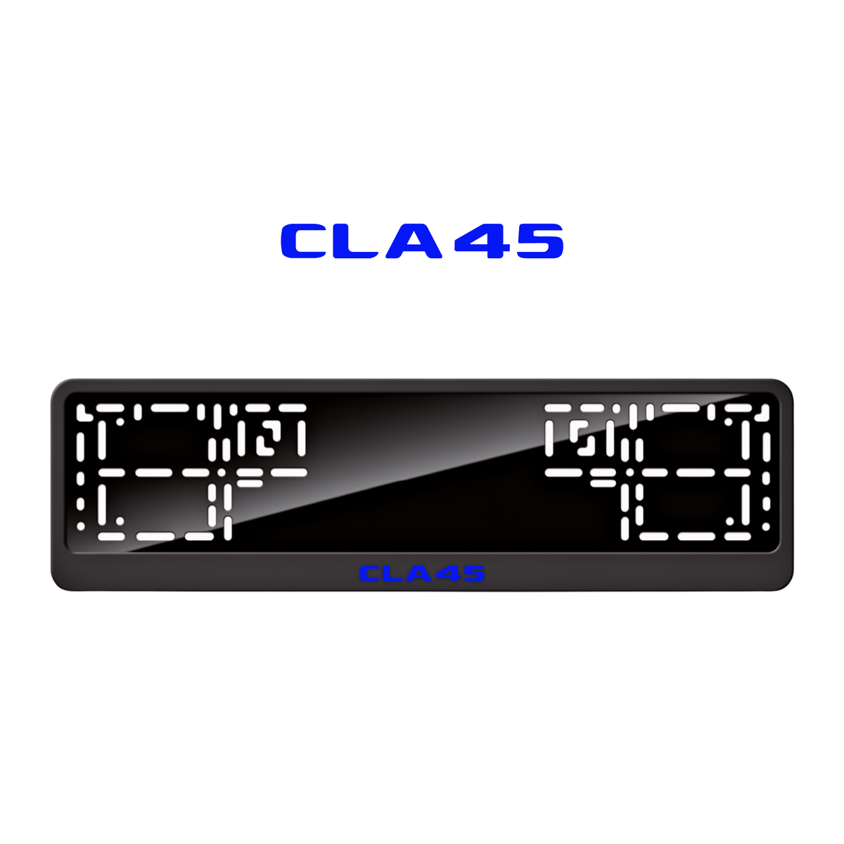 Cadres de plaque d'immatriculation CLA45 - Bleu - CLASSIC