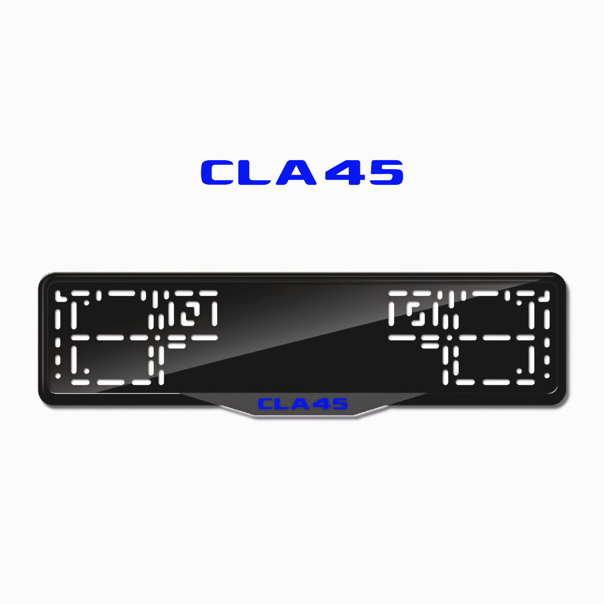 Cadres de plaque d'immatriculation CLA45 - Bleu - SATIN
