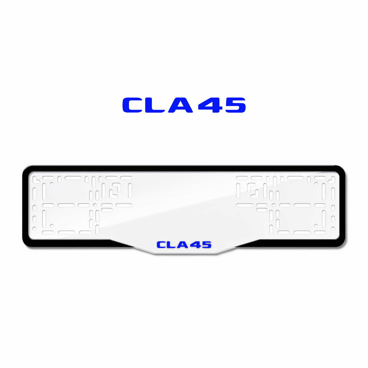 Cadres de plaque d'immatriculation CLA45 - Bleu - GLASS
