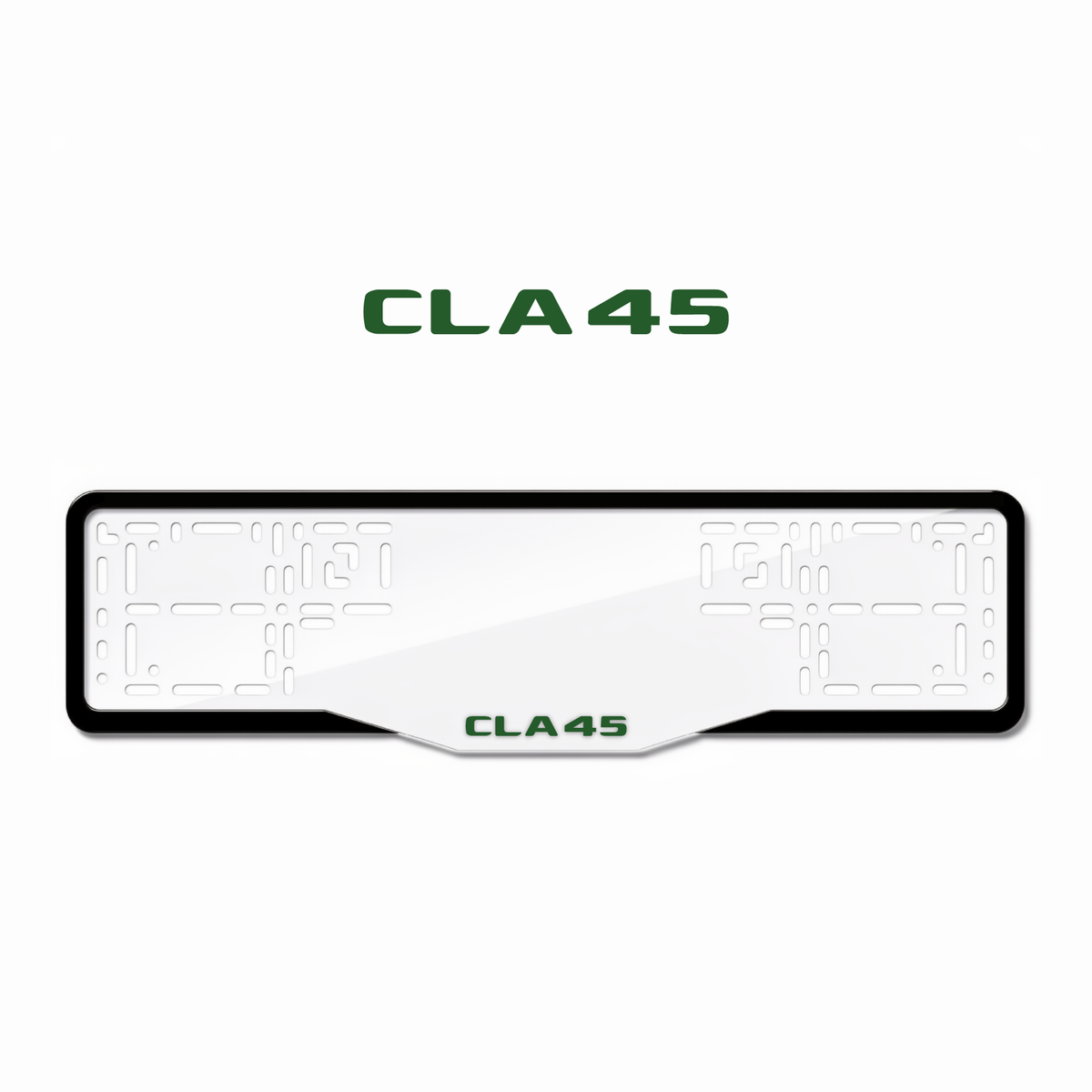 Cadres de plaque d'immatriculation CLA45 - Vert - GLASS