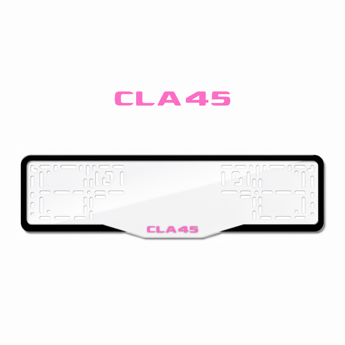 Cadres de plaque d'immatriculation CLA45 - Rose - GLASS